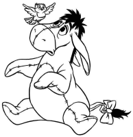 A coloring page of winnie the pooh - eyore